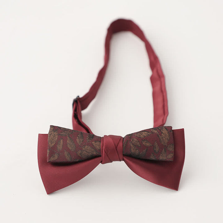 Nœud papillon patchwork floral à deux canapés pour homme