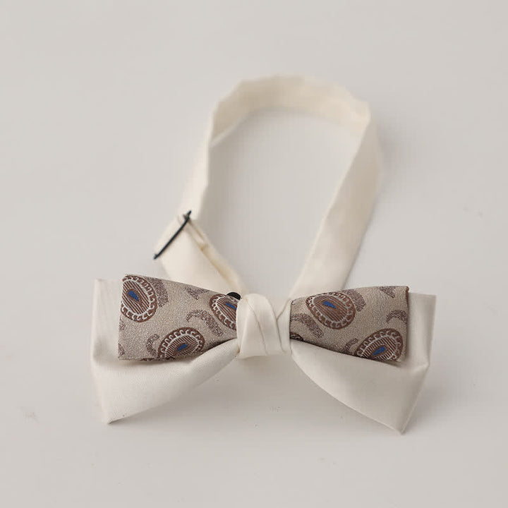 Nœud papillon patchwork floral à deux canapés pour homme