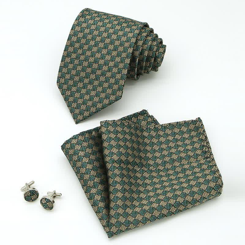 Ensemble de 3 cravates à carreaux pour homme