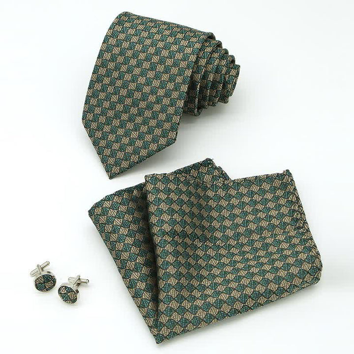 Ensemble de 3 cravates à carreaux pour homme