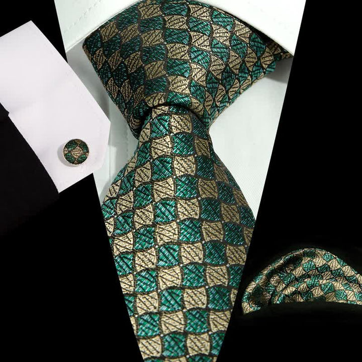 Ensemble de 3 cravates à carreaux pour homme