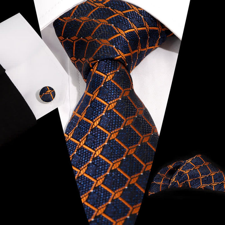 Ensemble de 3 cravates à carreaux pour homme