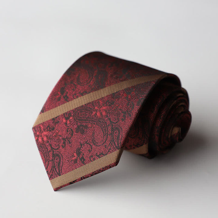 Cravate pour homme à motif rayé et cachemire