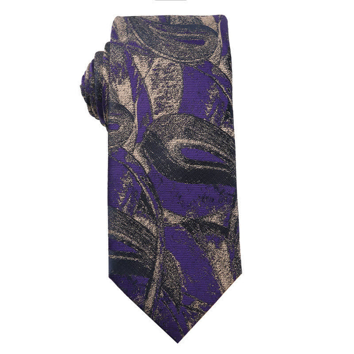 Accessoires de robe de soirée pour hommes de la série rétro violette Cravate