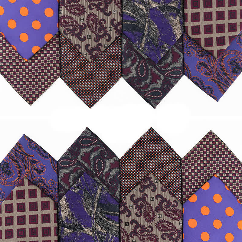 Accessoires de robe de soirée pour hommes de la série rétro violette Cravate