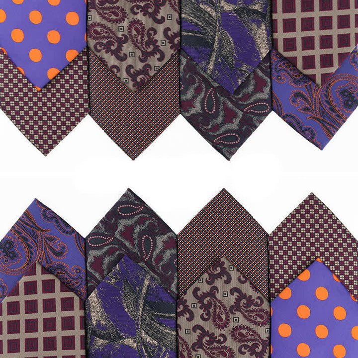 Accessoires de robe de soirée pour hommes de la série rétro violette Cravate