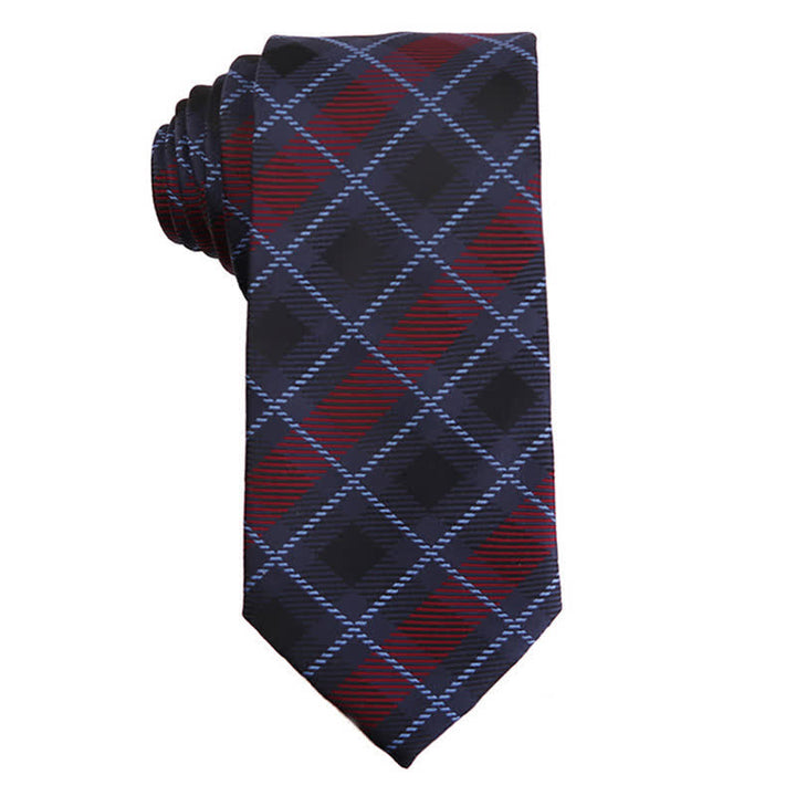 Accessoires de robe de soirée Paisley série rouge foncé pour hommes Cravate