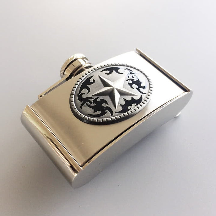 Ceinture en cuir Western Star DIY pour homme de 3 oz avec flasque cachée