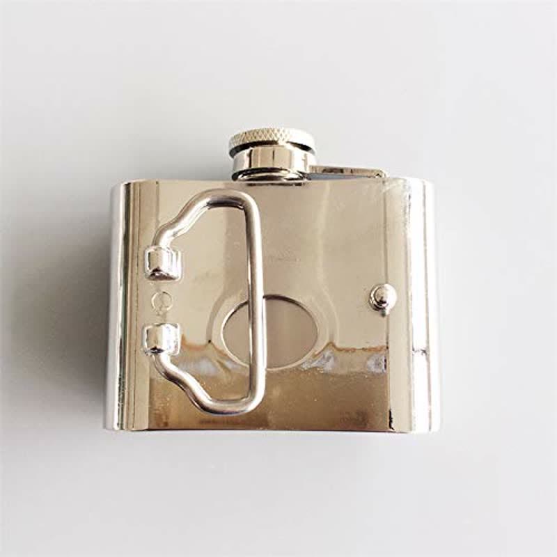 Ceinture en cuir pour homme et femme avec flasque cachée, 2 oz