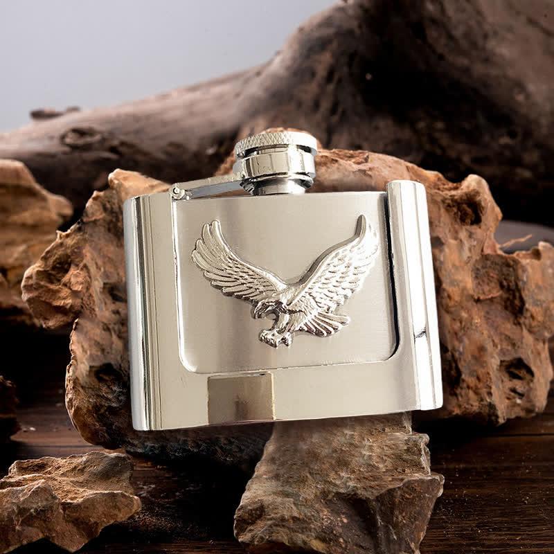 Ceinture en cuir Flying Eagle DIY pour homme de 2 oz avec flasque cachée