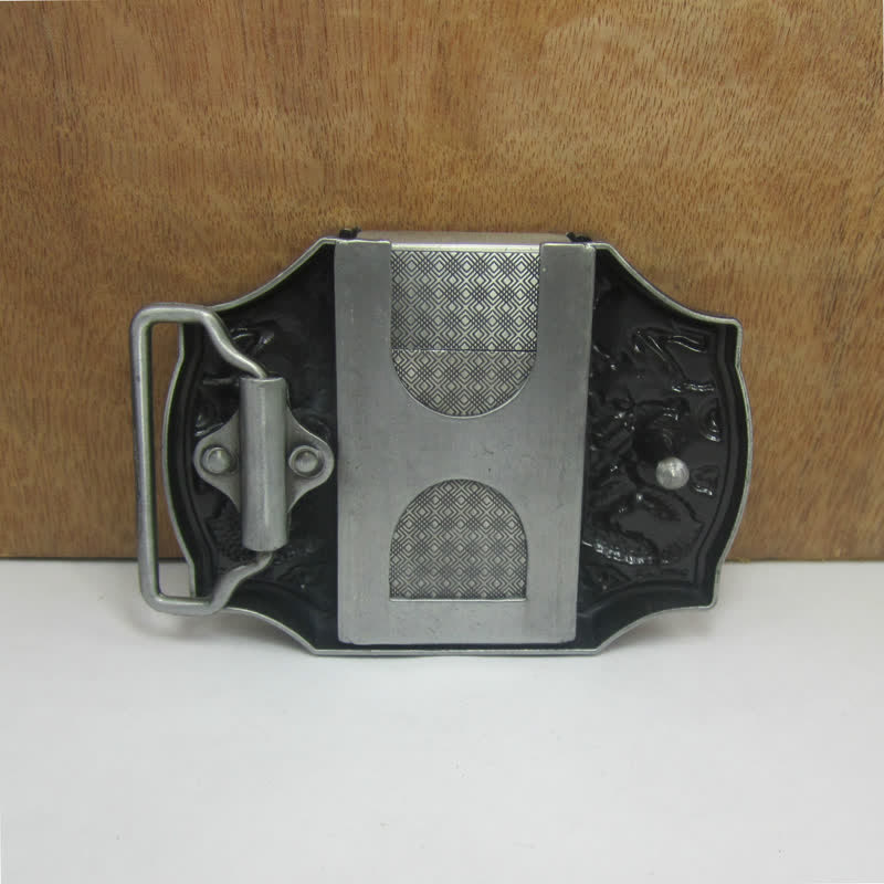 Ceinture en cuir de dragon argenté antique DIY pour homme avec briquet caché