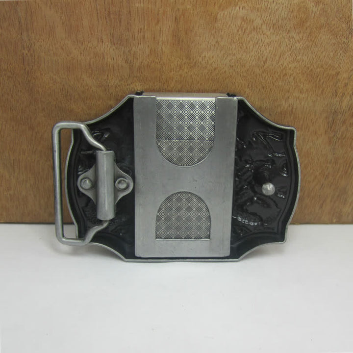 Ceinture en cuir de dragon argenté antique DIY pour homme avec briquet caché