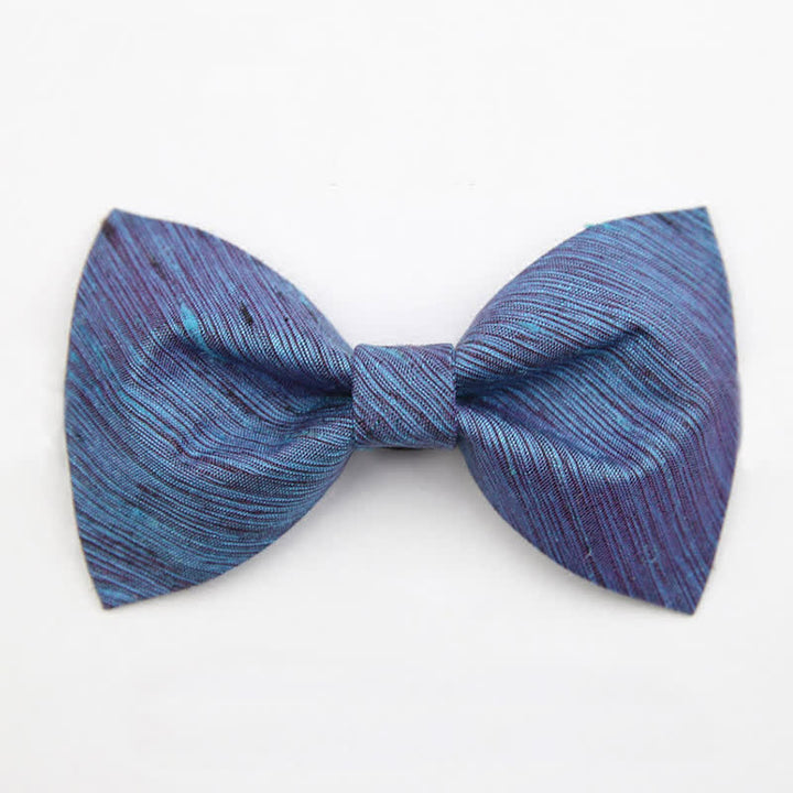 Nœud papillon en soie à motifs sergés distinctifs pour hommes