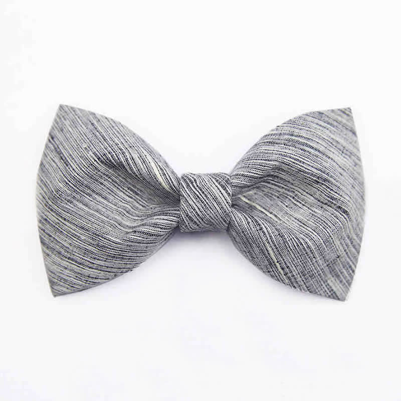 Nœud papillon en soie à motifs sergés distinctifs pour hommes