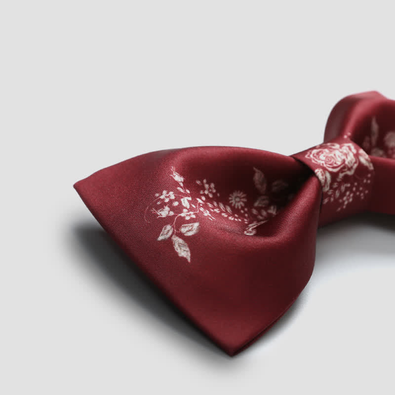 Nœud papillon de mariage élégant à motif floral pour homme