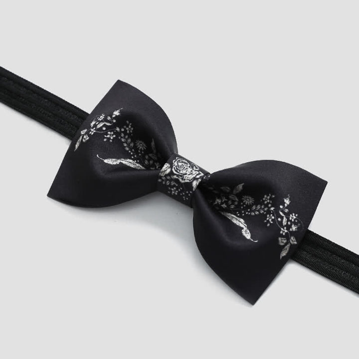 Nœud papillon de mariage élégant à motif floral pour homme
