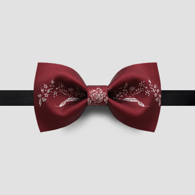 Nœud papillon de mariage élégant à motif floral pour homme