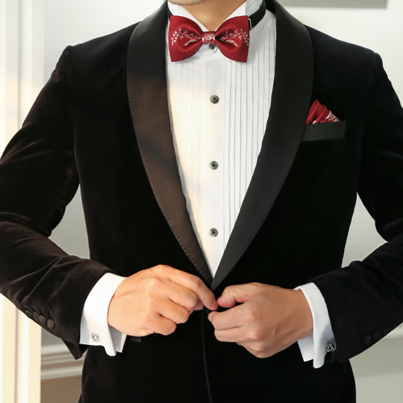 Nœud papillon de mariage élégant à motif floral pour homme