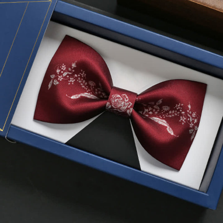 Nœud papillon de mariage élégant à motif floral pour homme