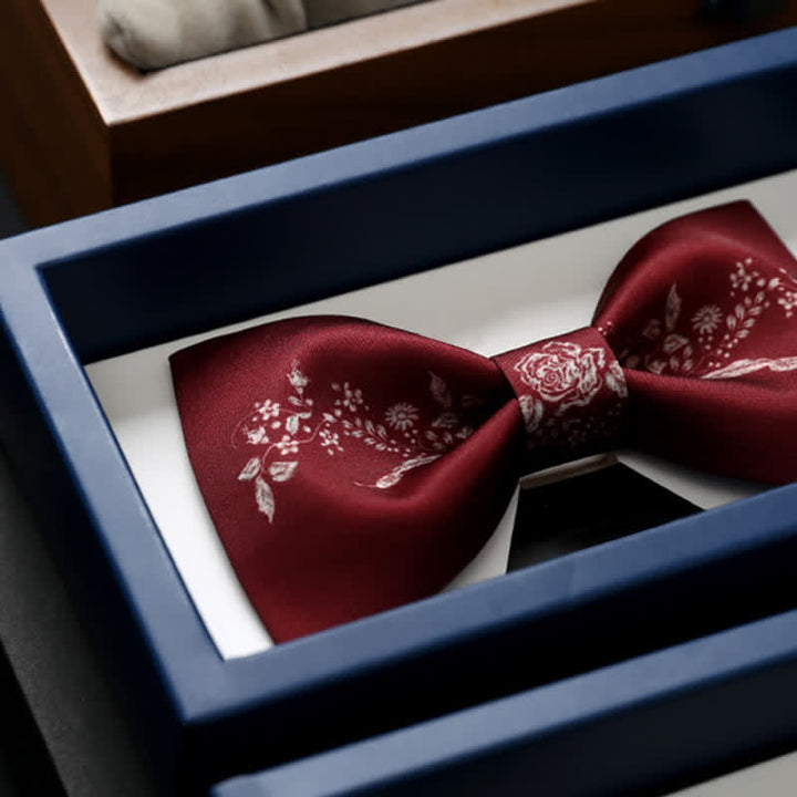 Nœud papillon de mariage élégant à motif floral pour homme