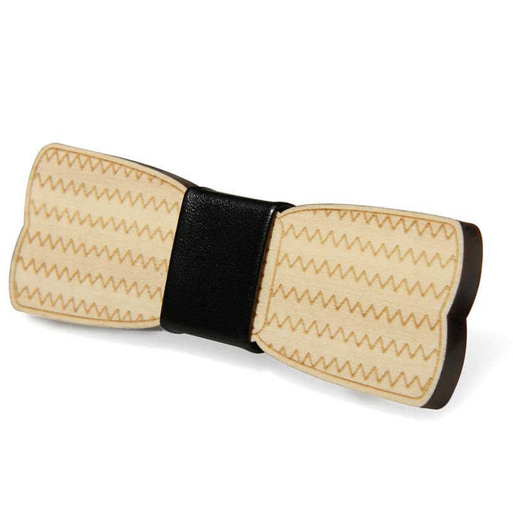 Accessoires de fête de mariage pour hommes Nœud papillon en bois sculpté