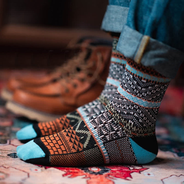 Chaussettes en coton confortables et esthétiques à double couleur chic