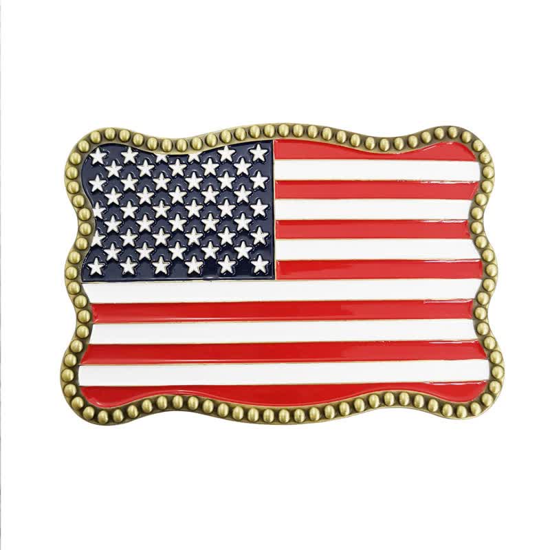 Portefeuille créatif en cuir avec boucle pour carte et drapeau américain pour homme