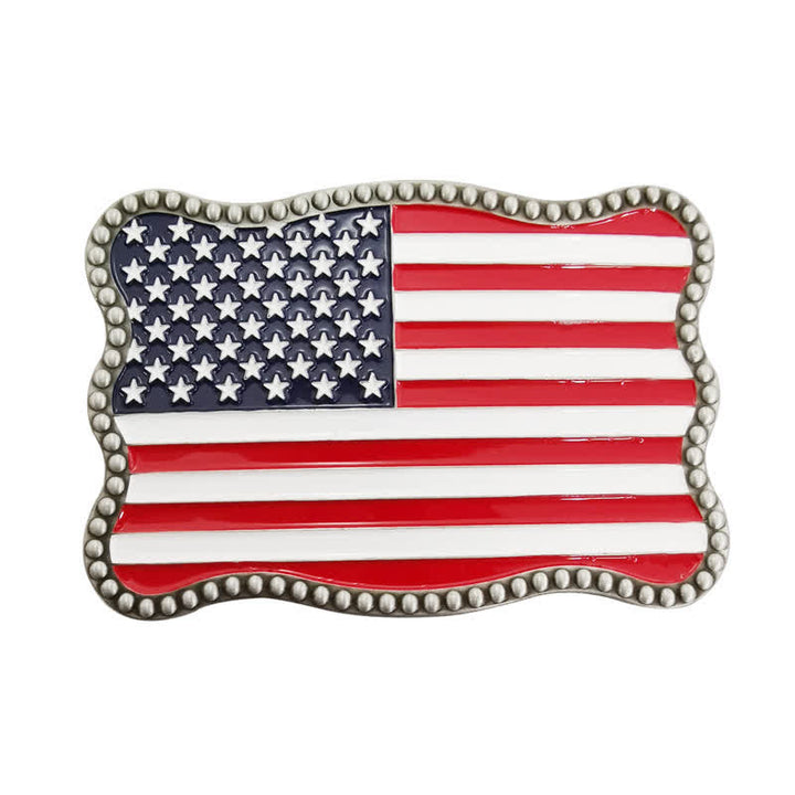 Portefeuille créatif en cuir avec boucle pour carte et drapeau américain pour homme