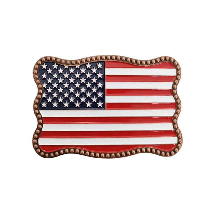 Portefeuille créatif en cuir avec boucle pour carte et drapeau américain pour homme