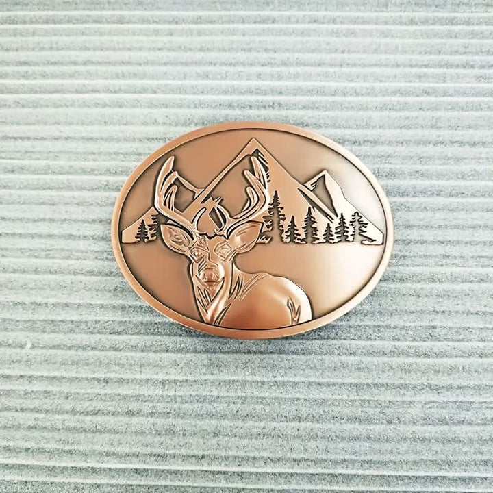 Ceinture en cuir avec boucle porte-bière créative en forme de cerf sculpté pour homme