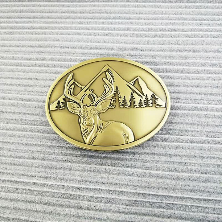 Ceinture en cuir avec boucle porte-bière créative en forme de cerf sculpté pour homme