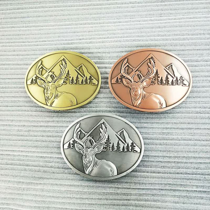 Ceinture en cuir avec boucle porte-bière créative en forme de cerf sculpté pour homme