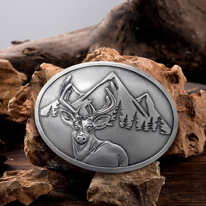 Ceinture en cuir avec boucle porte-bière créative en forme de cerf sculpté pour homme