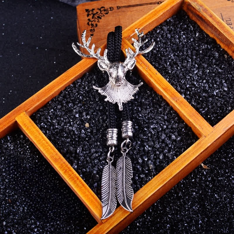 Ensemble de boucles de ceinture, couteau caché, cravate bolo, bague, chèvre fantôme, cerf, DIY