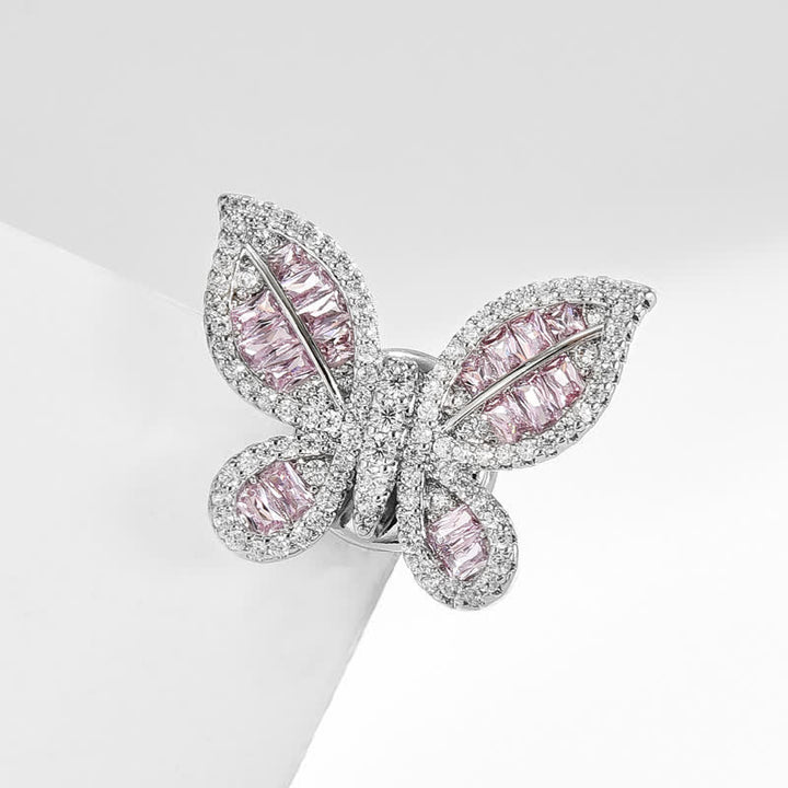 Broche magnétique style papillon rose Sweet Ice pour femme