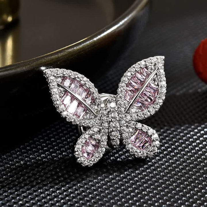 Broche magnétique style papillon rose Sweet Ice pour femme