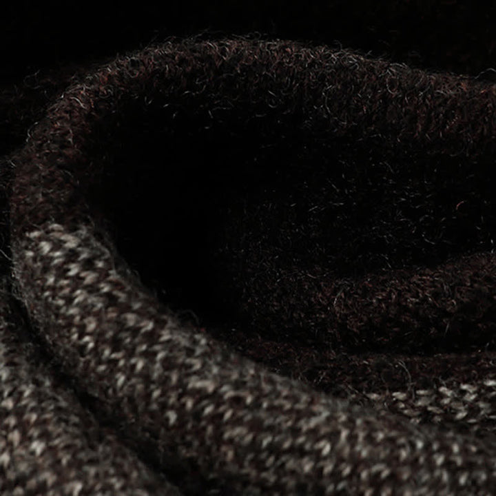 Écharpe en laine à carreaux et blocs de couleurs contrastés pour homme