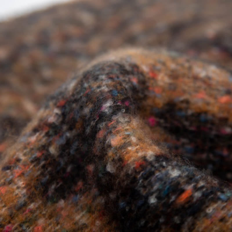 Écharpe courte unisexe à franges et imprimé léopard