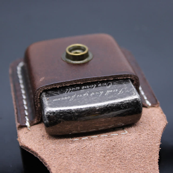 Sac ceinture en cuir avec porte-briquet turquoise indien