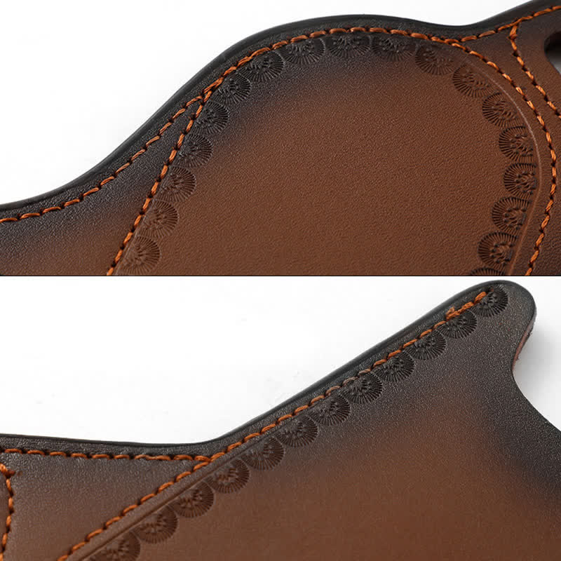 Étui pour couteau pliant marron avec porte-outils et sac ceinture en cuir