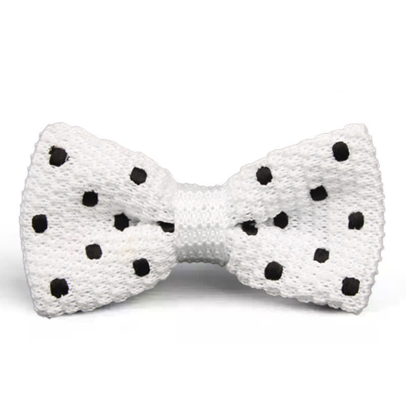 Nœud papillon tricoté à pois pour homme