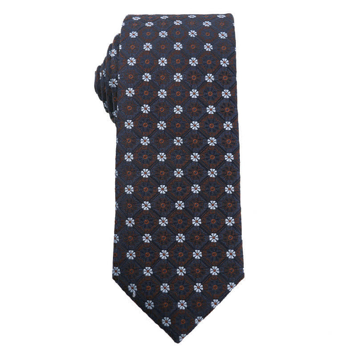 Cravate à rayures cachemire pour homme série marron café