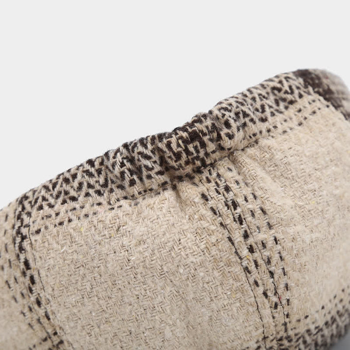 Béret gavroche à chevrons et franges de couleur dégradée