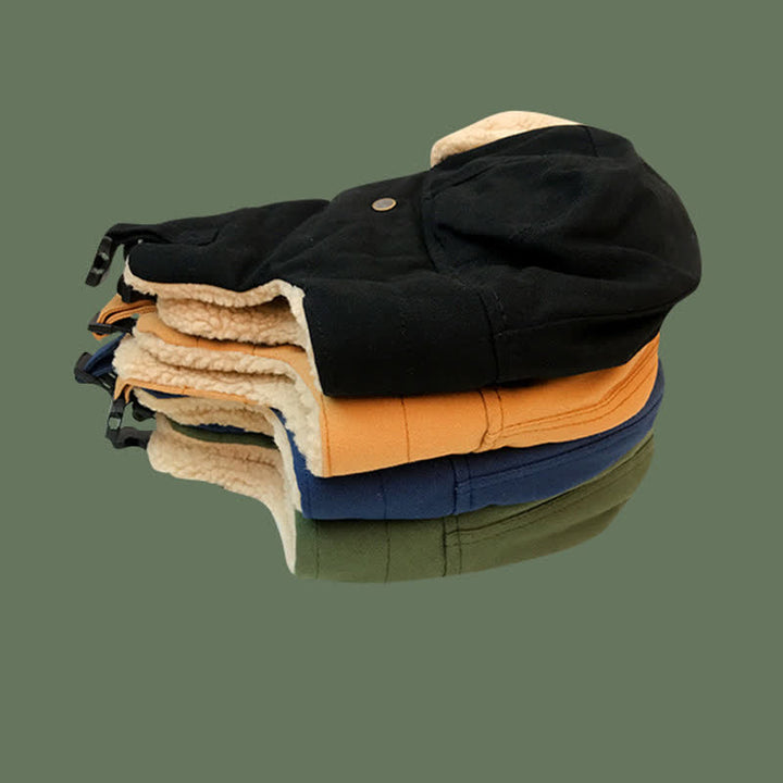 Cache-oreilles intérieurs en peluche de couleur unie pour pilote