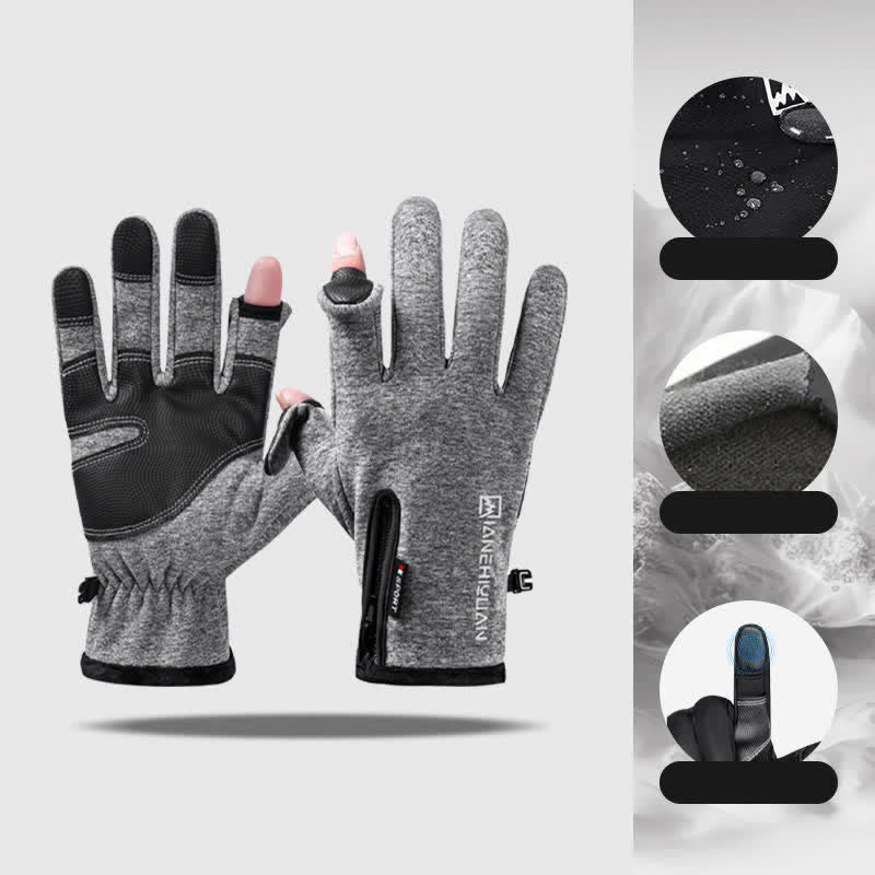 Gants d'entraînement antidérapants à fermeture éclair et rabat pour les doigts travaillant