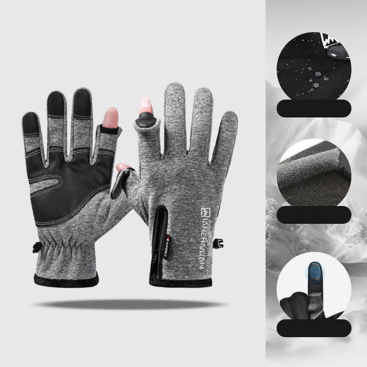 Gants d'entraînement antidérapants à fermeture éclair et rabat pour les doigts travaillant