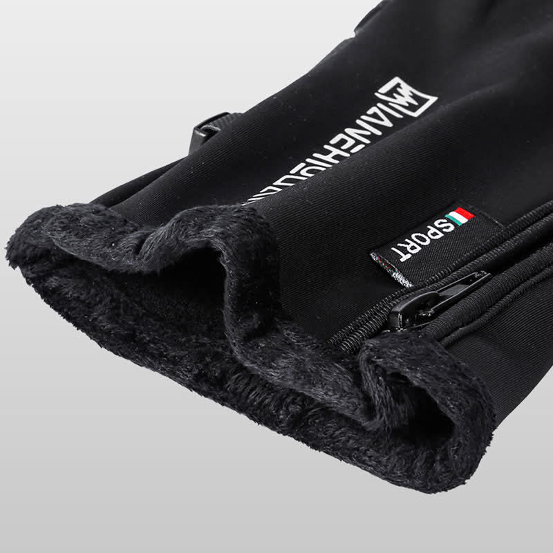 Gants d'entraînement antidérapants à fermeture éclair et rabat pour les doigts travaillant