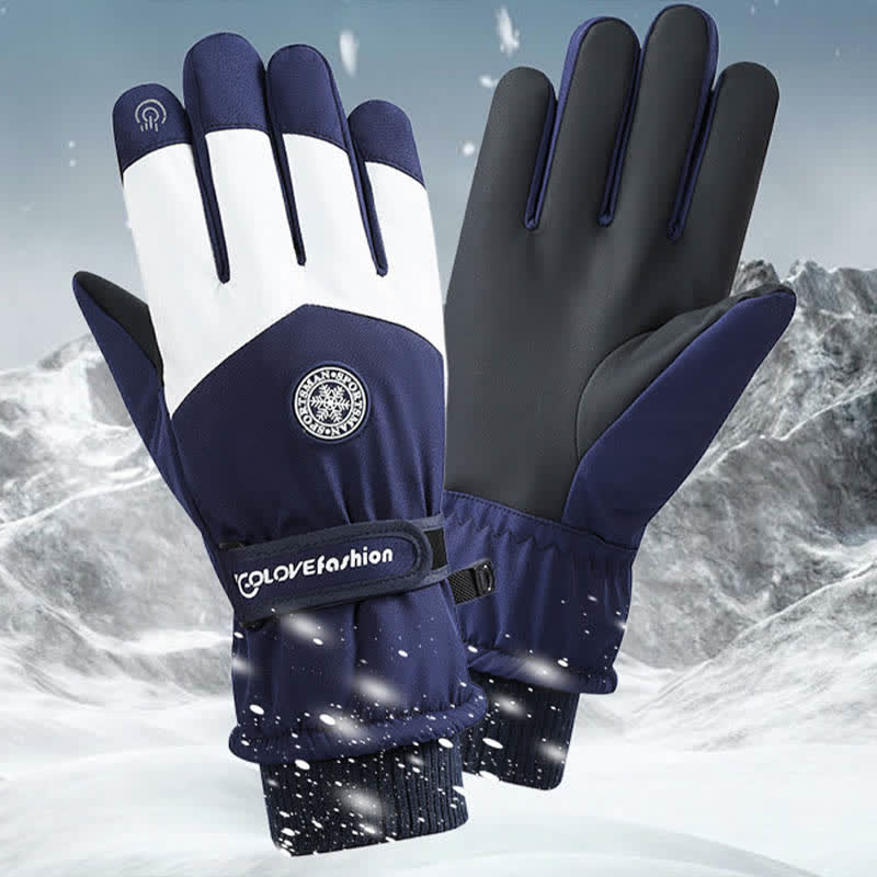 Gants imperméables doublés en polaire pour ski en plein air