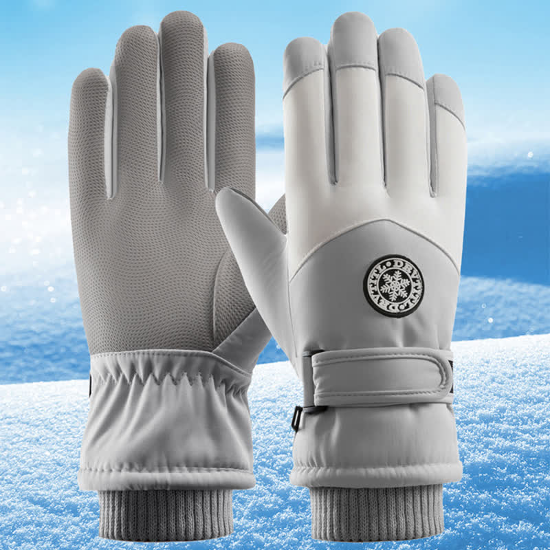 Gants imperméables doublés en polaire pour ski en plein air