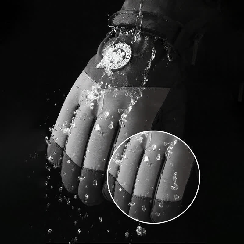 Gants imperméables doublés en polaire pour ski en plein air
